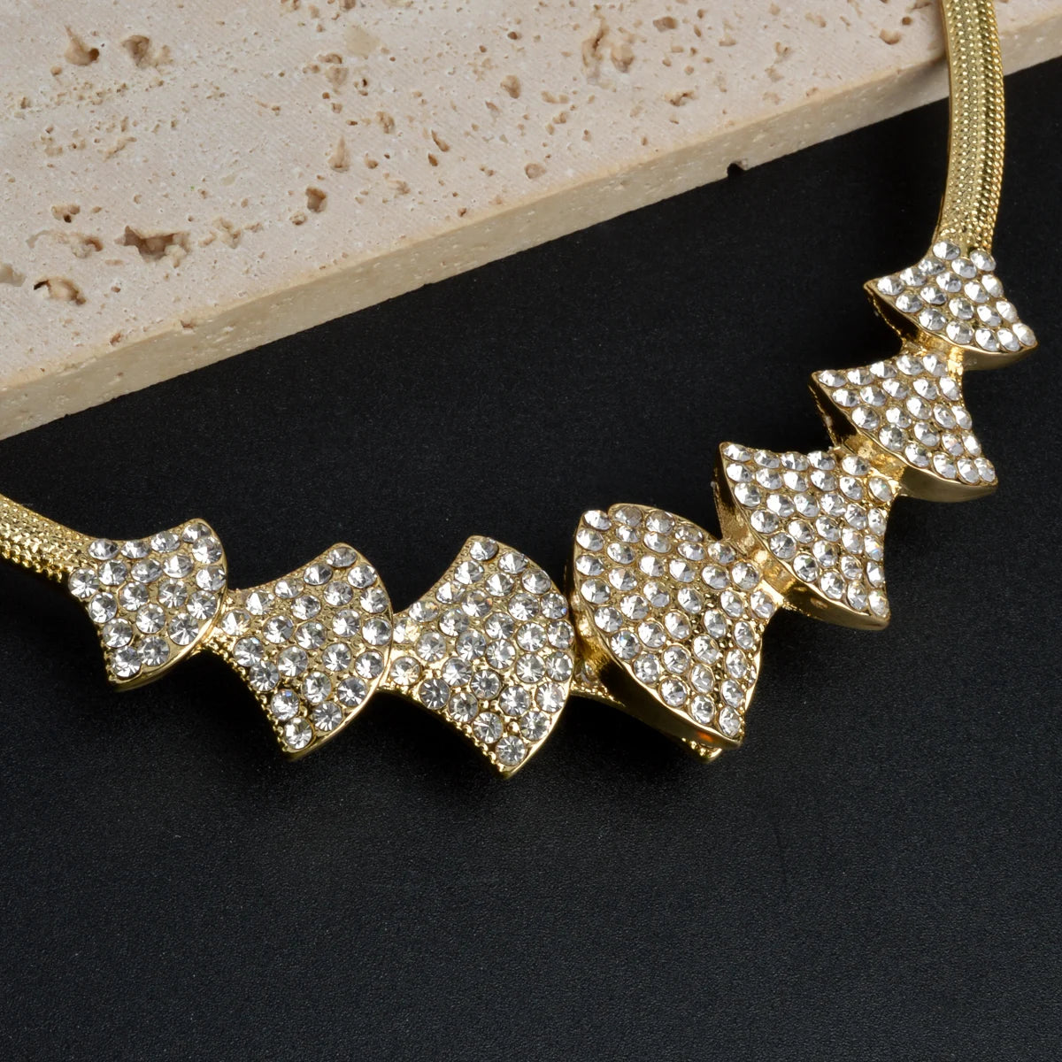 Luxury jewelry high quality 18K Gold Plated Zircon Necklace Earrings Ring Bracelet jewelry sets for women