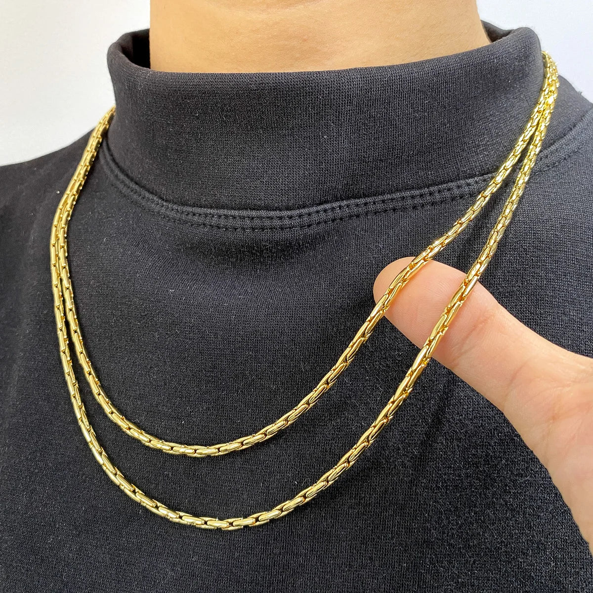 Dubai Wholesale Fashion Jewelry 18K Gold Plated Link Chain Necklace Women