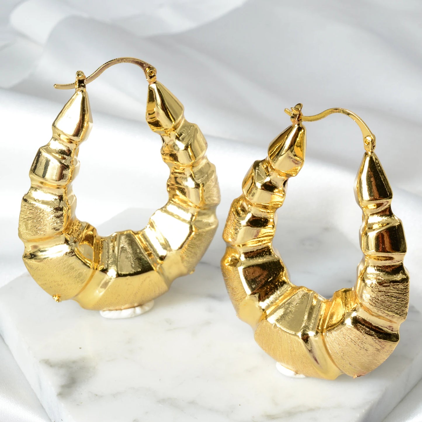 African hot sale high quality copper Women wedding party big gold plated hoops