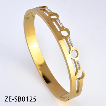 Wholesale Fashion Four Leaf Clover Butterfly Tree Of Life Stainless steel 18k Gold Plated Bracelet Femme