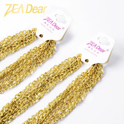 ZEADear Jewelry Fashion Necklace Link Chain Gold Plated One Half Dozen Hot Sale Women High Quality  Anniversary Daily Wear Gift