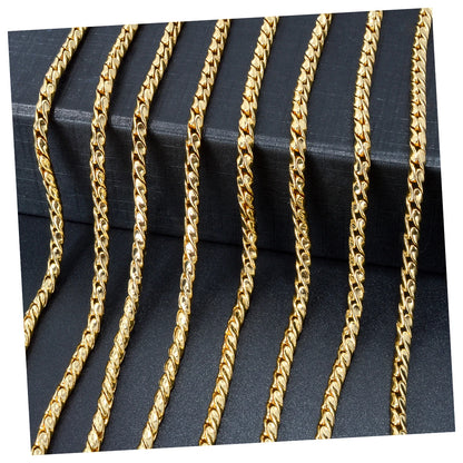 Fashion Copper 18k gold plated Braided Keel Chain Necklace For Women