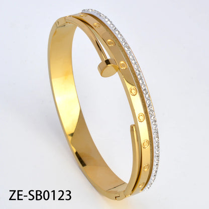Wholesale Fashion Four Leaf Clover Butterfly Tree Of Life Stainless steel 18k Gold Plated Bracelet Femme