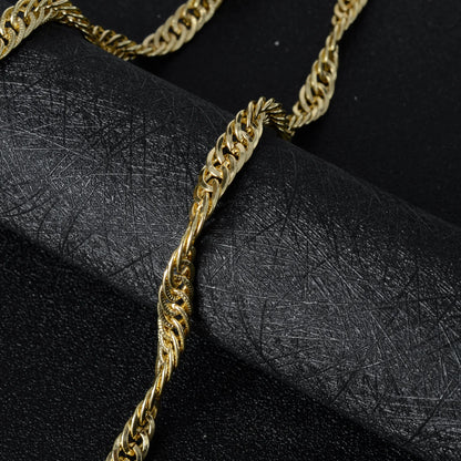 ZEADear Jewelry Fashion New 45cm Necklace Chains Gold Plated High Quality For Women Man Classic Trendy For Daily Wear Gift