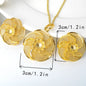 Fashion jewelry high quality copper wedding bride 18k gold plated dubai gold jewelry set for women