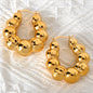 Fashion Wholesale Exaggerated 18k Gold Plated Statement Big Hoop Drop Earrings