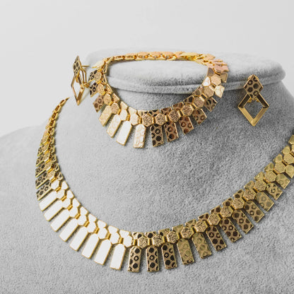 Card Romantic Party Wedding Earring Necklace and Bracelet Sets 2021 New High Quality Copper Jewelry Sets Women's Flower Romance
