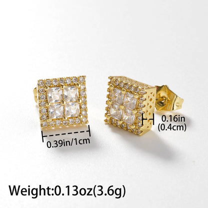 Fashion Cubic Zirconia Stud Earrings For Women For Wedding Engagement Anniversary Party Jewelry Valentine's Day Gift