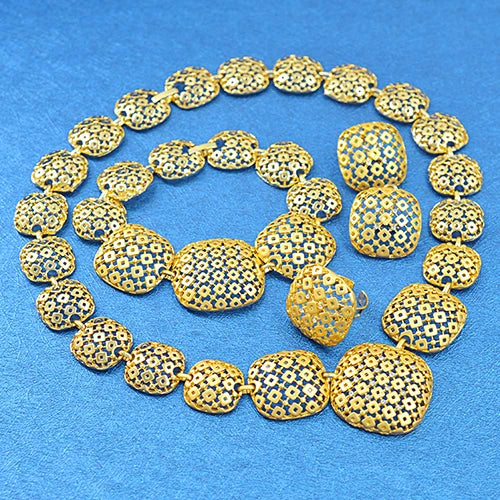 Dubaii bridal jewelry set round 14k gold plated jewelry sets for women Wedding Party Engagement Anniversary