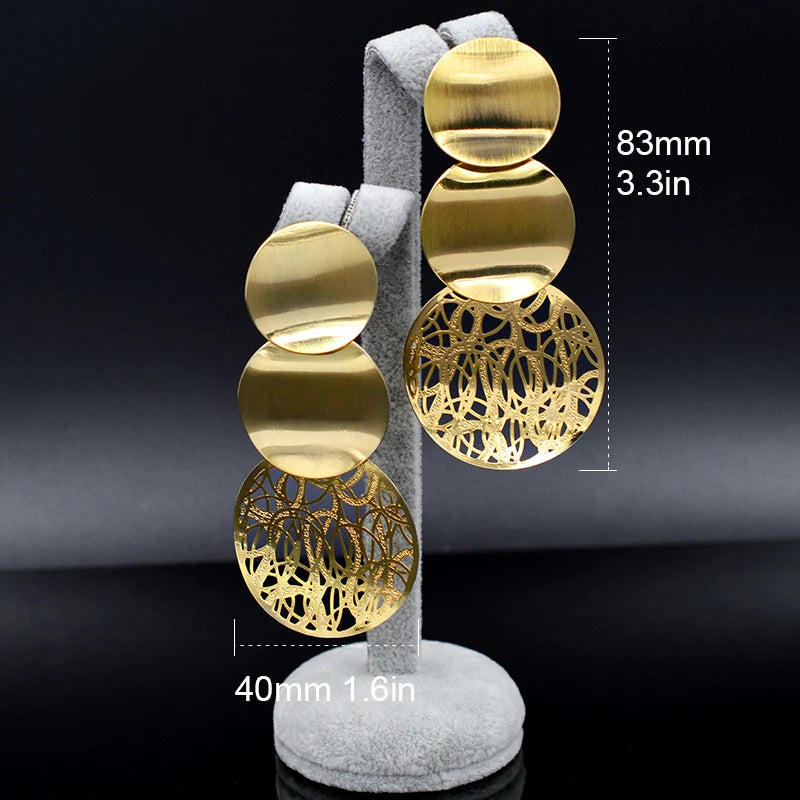 Gold custom jewelry smile paper gift design hot earring