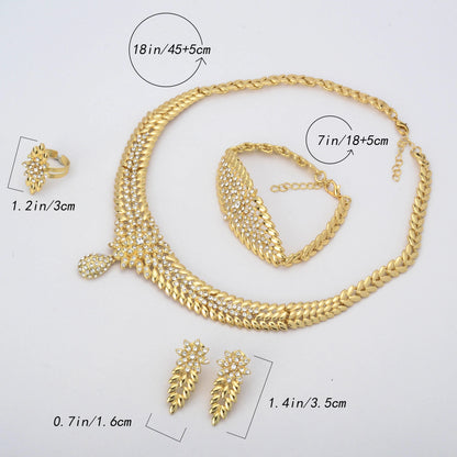Fashion Women Jewelry Set Saudi 18K Gold Plated Wholesales Cheap Bridal African Jewelry Set