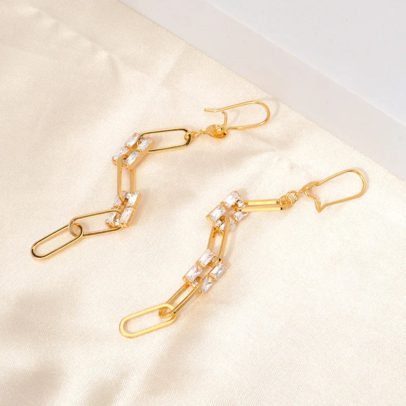 Punk Jewelry Gold Color Brass Chunky big Hoop Earrings For Women fashion earrings trend 2022