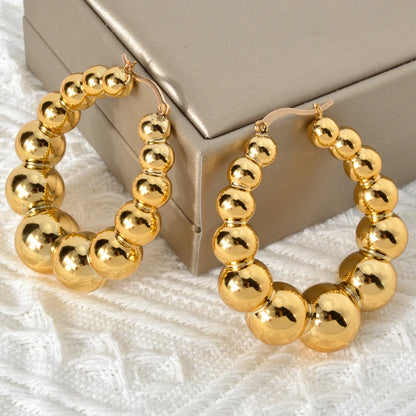 Fashion Wholesale Exaggerated 18k Gold Plated Statement Big Hoop Drop Earrings