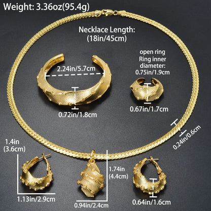 zeadear jewelry dubai 14k gold plated copper earring bracelet ring necklace jewelry sets