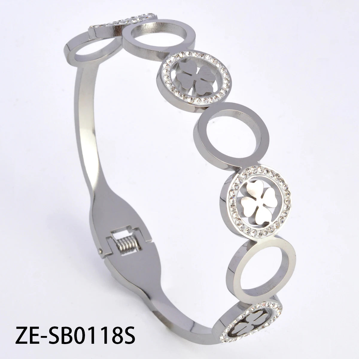 Wholesale Fashion Four Leaf Clover Butterfly Tree Of Life Stainless steel 18k Gold Plated Bracelet Femme