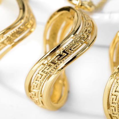 Nigerian high quality copper Women wedding party bride gold jewelry set