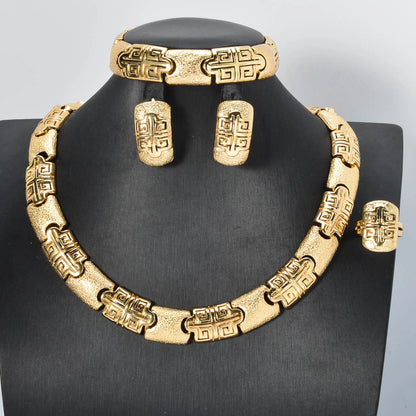 Fashion Saudi 18K Gold Plated Wholesales Cheap Bridal African Women Jewelry Set