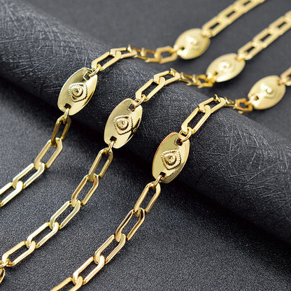 ZEADear Jewelry Trendy 18K Gold Plated Necklace Punk Women Man Link Chain Copper Neck Jewellery For Birthday Party Wedding Gift