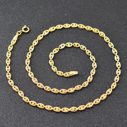 ZEADear Jewelry New In 18K Gold Colour Link Chain Necklace Women Men Eyes Shape Neck Chain For Party Wedding Jewelry Wholesale