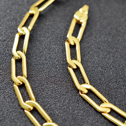 ZEA Dear Jewelry Statement Link Chain Necklace For Women Men Copper Jewellery Geometric Classic Punk Neck Accessories Findings