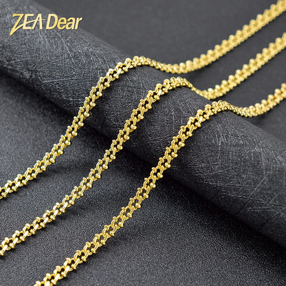 ZEADear Jewelry Punk Hiphop Gold Color Link Chain Necklace Women Men Copper Accessories Trendy Street Statement Neck Jewellery