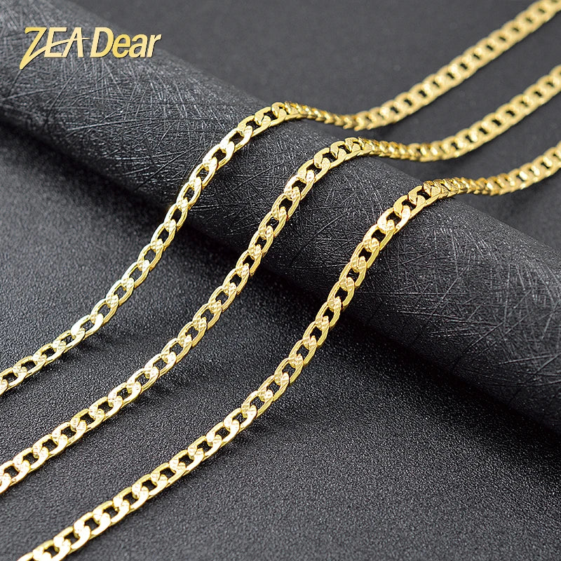 ZEA Dear Jewelry Link Chain Statement Necklace For Women Copper Jewelry For Engagement Geometric Necklace Dubai Jewelry Findings