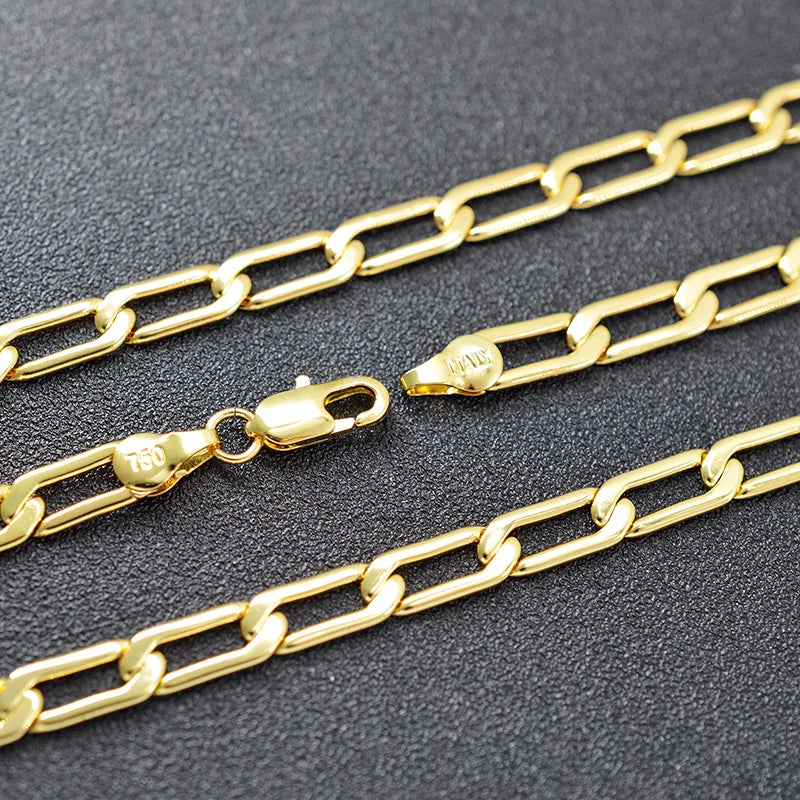 ZEA Dear Jewelry Statement Link Chain Necklace For Women Men Copper Jewellery Geometric Classic Punk Neck Accessories Findings