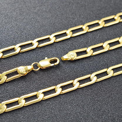 ZEA Dear Jewelry Statement Link Chain Necklace For Women Men Copper Jewellery Geometric Classic Punk Neck Accessories Findings