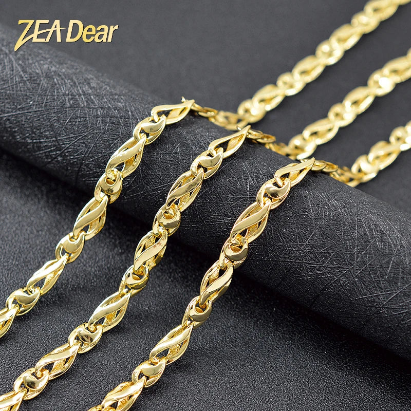 ZEA Dear Jewelry Romantic Jewelry Link Chain Necklace For Women High Quality Copper Jewelry For Engagement Gift Jewelry Findings