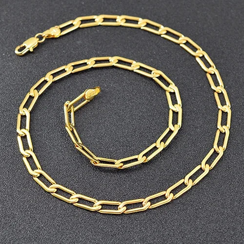 ZEA Dear Jewelry Statement Link Chain Necklace For Women Men Copper Jewellery Geometric Classic Punk Neck Accessories Findings