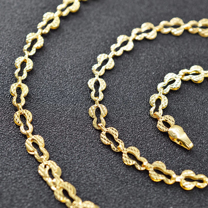ZEADear Jewelry High Quality New 18K Gold Color Cuban Link Chain Hot Sale Necklace For Women Men Party Anniversary Jewelry