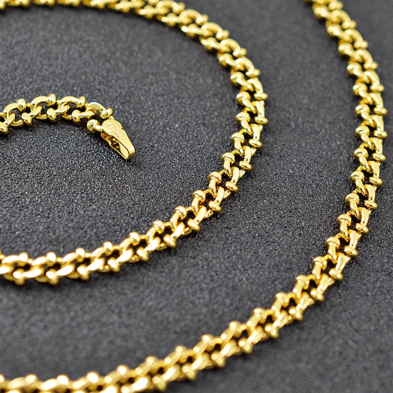 ZEADear Jewelry Punk Hiphop Gold Color Link Chain Necklace Women Men Copper Accessories Trendy Street Statement Neck Jewellery