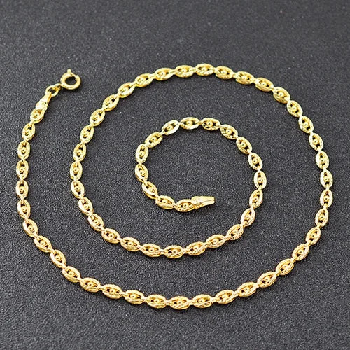 ZEADear Jewelry New In 18K Gold Colour Link Chain Necklace Women Men Eyes Shape Neck Chain For Party Wedding Jewelry Wholesale
