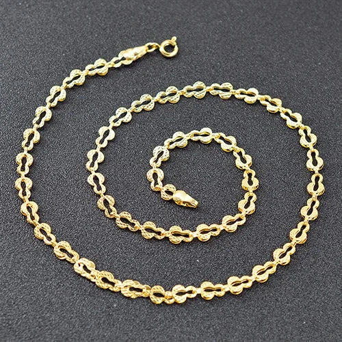 ZEADear Jewelry High Quality New 18K Gold Color Cuban Link Chain Hot Sale Necklace For Women Men Party Anniversary Jewelry