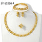 Habesha nigerian wedding coral beads jewelry sets african gold designs