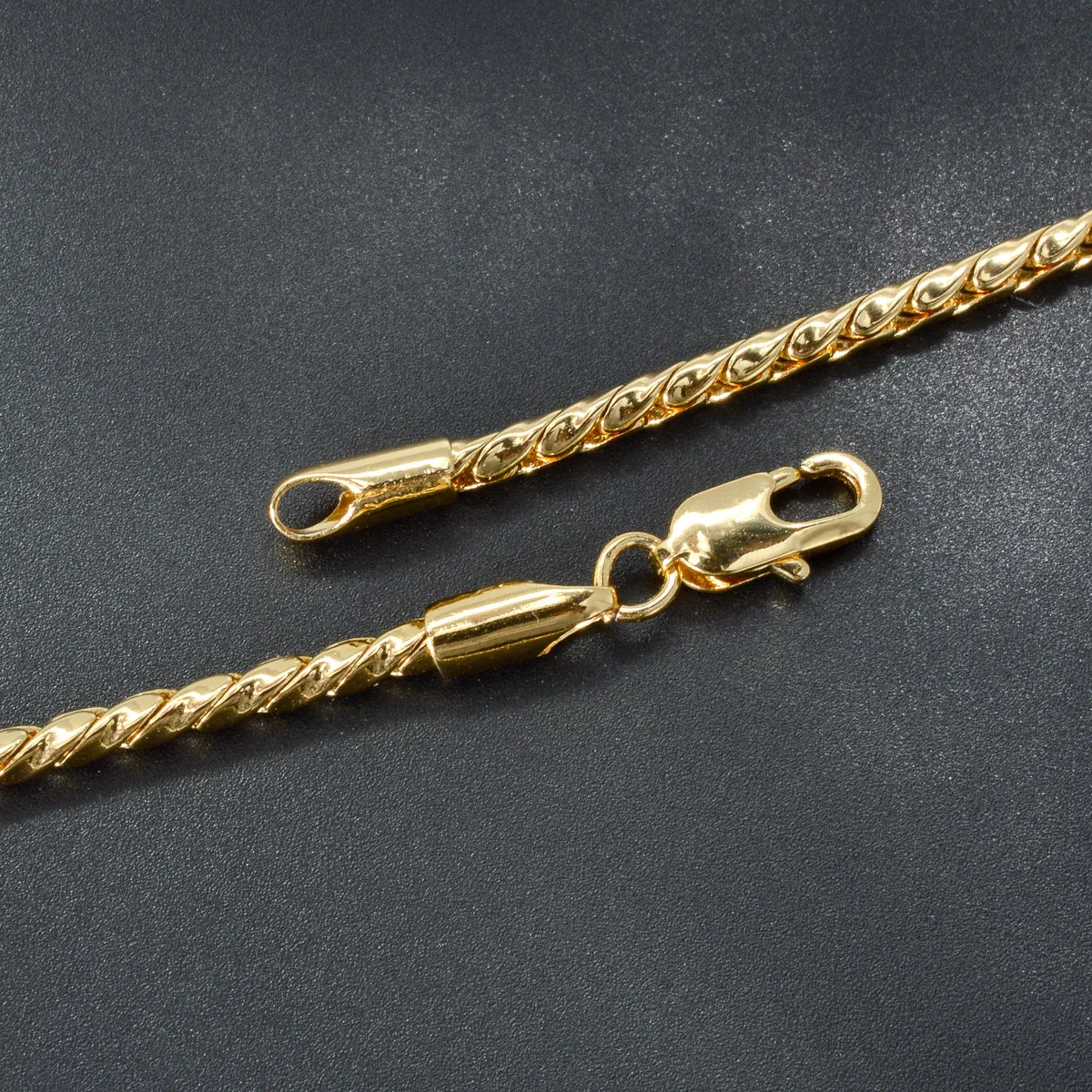 Fashion Copper 18k gold plated Braided Keel Chain Necklace For Women