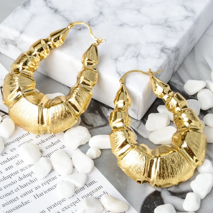 African hot sale high quality copper Women wedding party big gold plated hoops