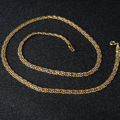 Zea dear  Jewelry Fashion 750 Copper Link Necklaces Chains For Women Man High Quality Classic Trendy For Daily Wear  Anniversary