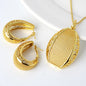 Fashion jewelry high quality copper wedding bride 18k gold plated dubai gold jewelry set for women