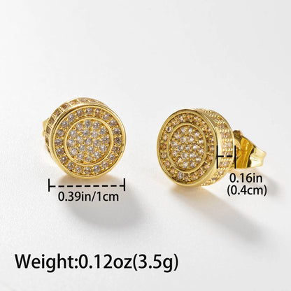 Wholesale Multi Styles Rhinestone Small Stud Hypoallergenic 18K Gold Plated zircon Earring Jewelry set for Women