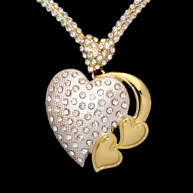 Bridal Jewelry Set Fashion 2021 Jewellery Dubai Women Bracelets Heavy Sets Gold Brass Opp Bag CLASSIC Flower Zircon Copper GDTC