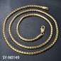 Fashion Copper 18k gold plated Braided Keel Chain Necklace For Women