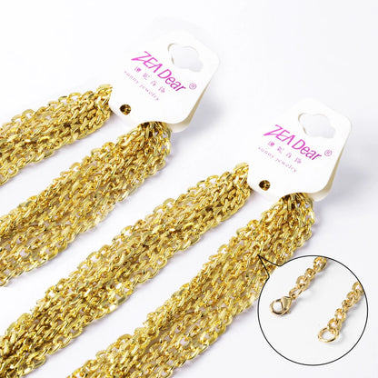 ZEADear Jewelry Fashion Necklace Link Chain Gold Plated One Half Dozen Hot Sale Women High Quality  Anniversary Daily Wear Gift