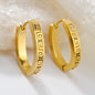 Fashion 18K Gold Plated Stainless Steel Hoop Earrings Jewelry For Women