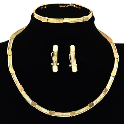 Mexico high quality copper Women wedding party big accessories for women indian bridal jewelry set wedding