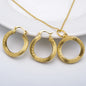 Fashion jewelry high quality copper wedding bride 18k gold plated dubai gold jewelry set for women