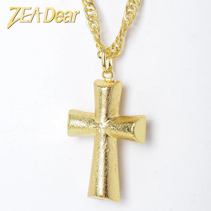 ZEADear Jewelry Fashion Necklace Pendant New Brush Copper Latin Cross For Man 60CM Chain High Quality Daily Wear Gift Party