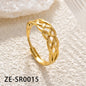 Non Tarnish Waterproof 18k Gold Plated Stainless Steel Snake Adjustable Jewelry open Ring