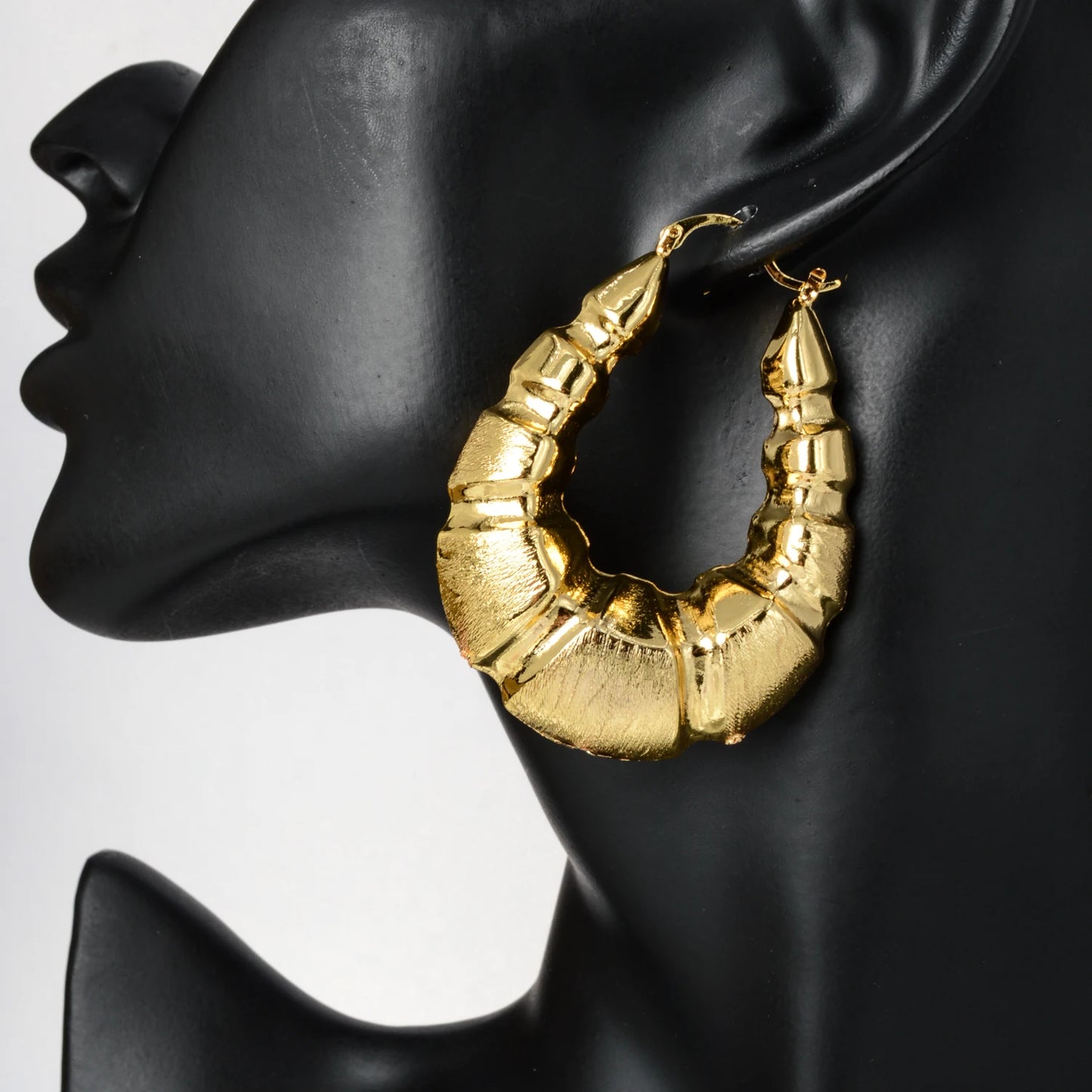 African hot sale high quality copper Women wedding party big gold plated hoops