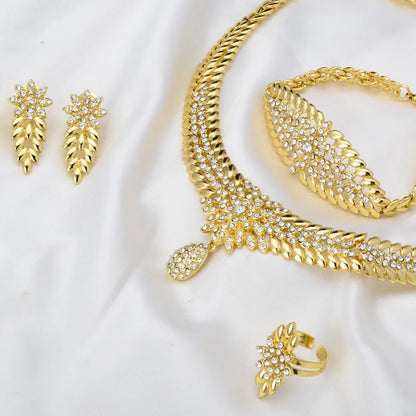 Fashion Women Jewelry Set Saudi 18K Gold Plated Wholesales Cheap Bridal African Jewelry Set